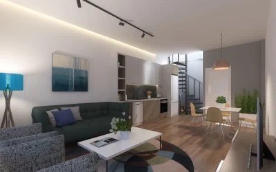 interior-view-of-the-duplex-apartment-and-decoration-of-its-living-room-planned-as-open-kitchen-with-modern-furnitures